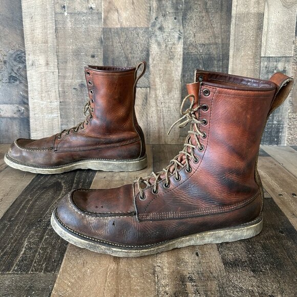 Red Wing Irish Setter Vintage Moc Toe Work Boots Mens 15 B - Picture 12 of 12